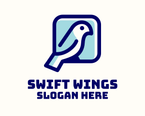 Blue Sparrow Bird  logo