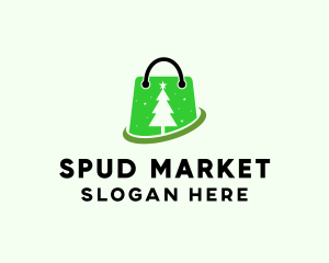 Christmas Market Bag  logo design