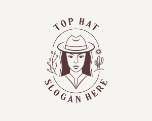 Woman Cowgirl Saloon logo design