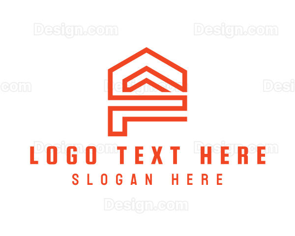 Geometric Letter F Real Estate Logo