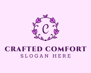 Pink Feminine Flower logo design