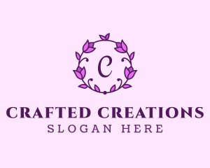 Pink Feminine Flower logo design