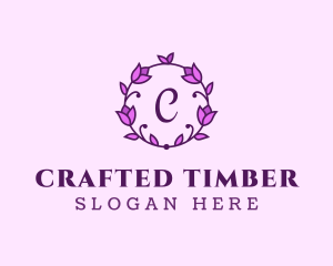 Pink Feminine Flower logo design