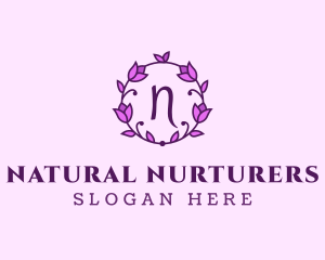 Pink Feminine Flower logo design