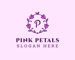 Pink Feminine Flower logo design