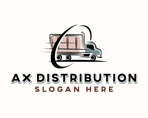 Logistics Truck Delivery logo design