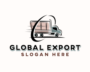 Logistics Truck Delivery logo design