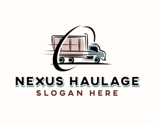 Logistics Truck Delivery logo design