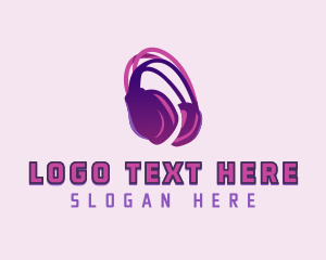 Music - Headphones Media Music logo design