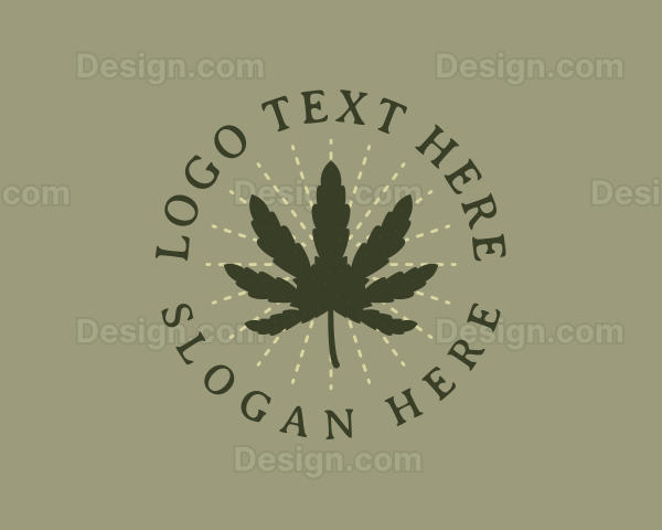 Organic Marijuana Leaf Logo