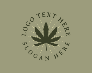 Organic Marijuana Leaf logo