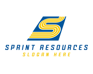Racing Race Track Letter S logo