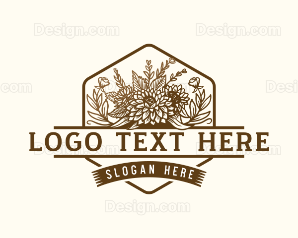 Botanical Floral Gardening Logo