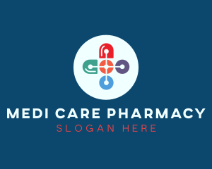 Medical Pharmacy Cross logo design