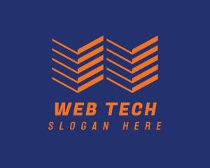 Modern Tech Letter W  logo design