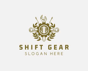 Wrench Mechanic Gear logo design