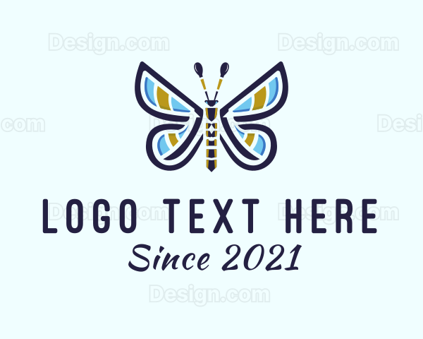 Garden Butterfly Insect Logo