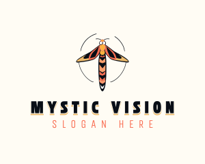 Mystic Moth Insect logo design