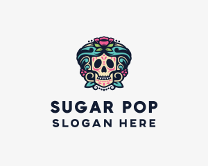 Rose Sugar Skull logo design