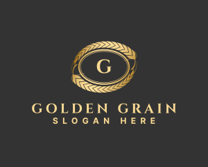 Luxury Golden Wheat  logo design