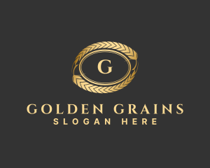 Luxury Golden Wheat  logo design