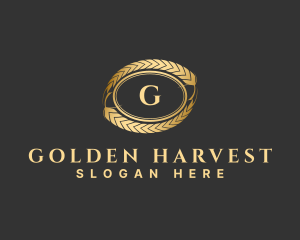 Luxury Golden Wheat  logo design