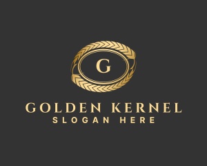 Luxury Golden Wheat  logo design