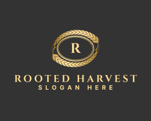 Luxury Golden Wheat  logo design