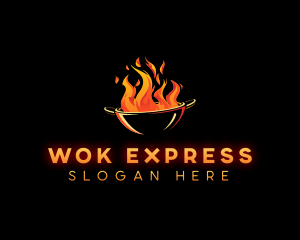 Flaming Wok Cooking logo