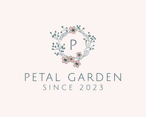 Flower Vine Nature Garland logo design