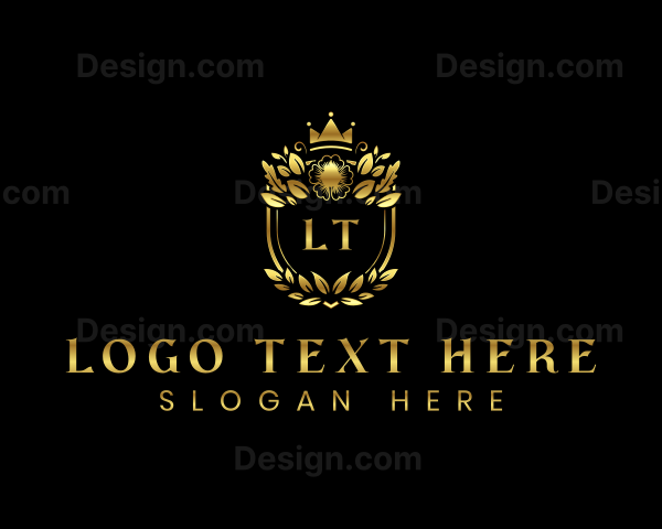 Shield Floral Crown Logo