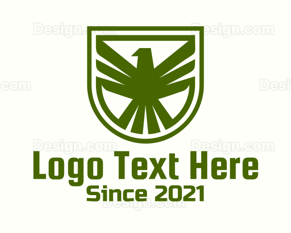 Green Eagle Crest Logo