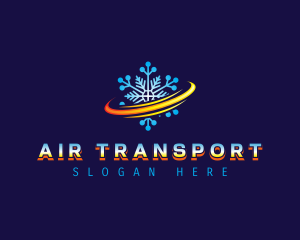 Cooling Heating Swoosh logo design