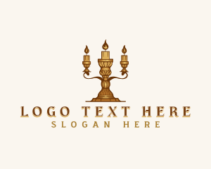 Elegant Candelabra Candle logo