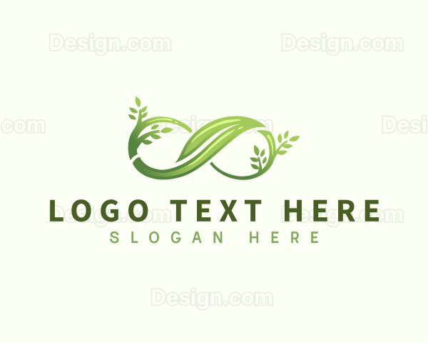 Infinity Plant Leaf Logo