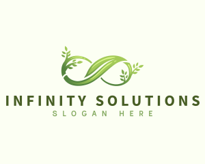 Infinity Plant Leaf logo design