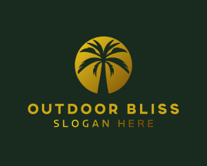 Coconut Tree Vacation logo design