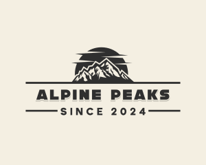 Mountain Hiking Peak logo design