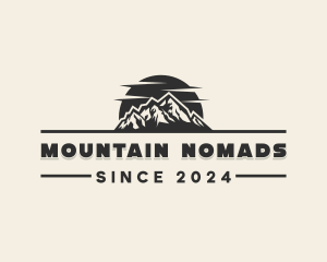 Mountain Hiking Peak logo design