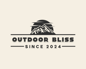 Mountain Hiking Peak logo design