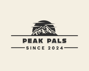 Mountain Hiking Peak logo design