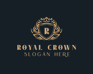 Monarchy Crown Shield logo design