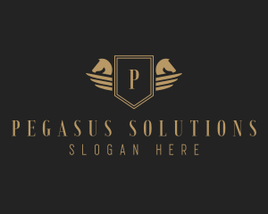 Pegasus Horse Wings logo design