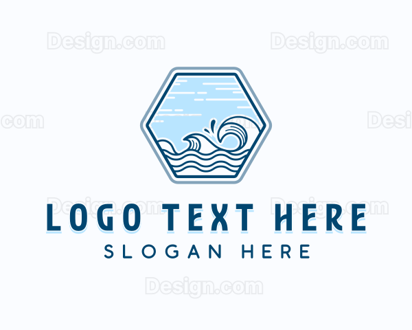 Sea Waves Surf Logo