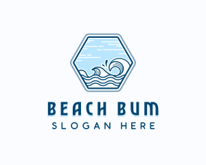 Sea Waves Surf logo design