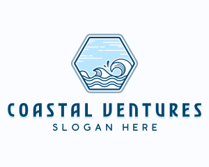 Sea Waves Surf logo design