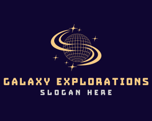 Galaxy Planet Orbit logo design