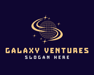 Galaxy Planet Orbit logo design