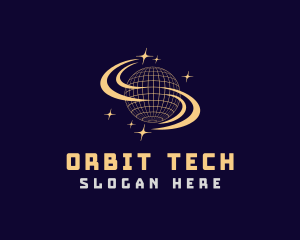 Galaxy Planet Orbit logo design