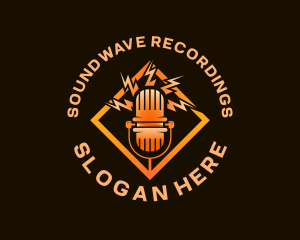 Radio Recording Microphone logo design